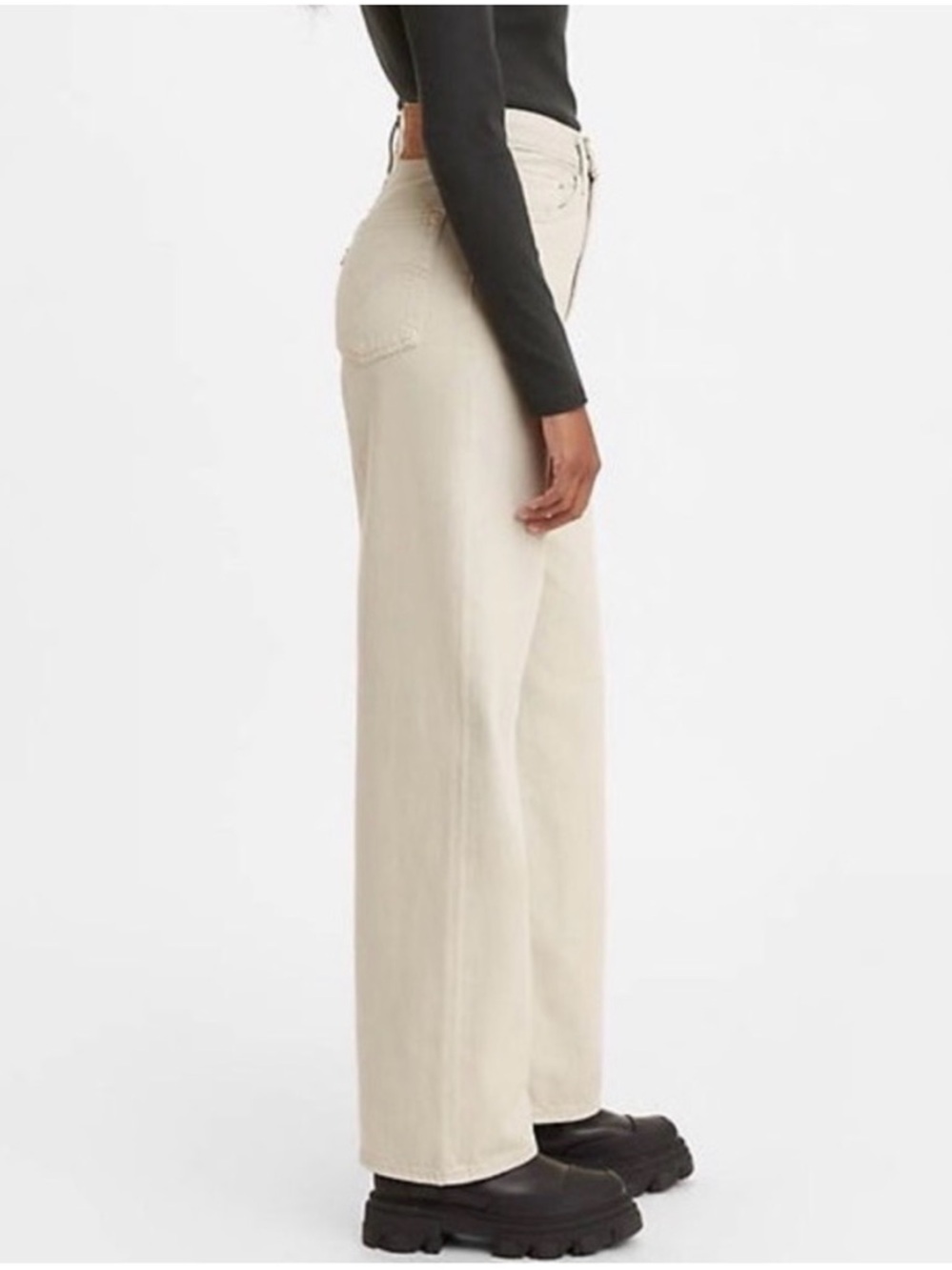 Levi’s high loose Jeans in light gray/off white *TAILORED*